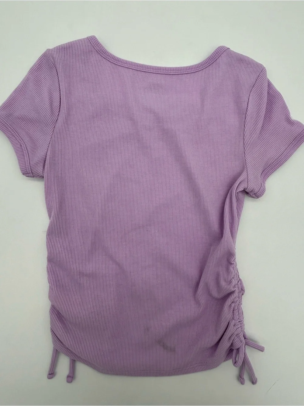 Girls Justice Pink Tank and Lavender Ruched Side Tee Set Size S (7/8)